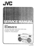 JVC RC-M90JW RC-M90W FM AM SW1 SW2 SW3 SW4 SW5 SW6 8 BAND STEREO RADIO CASSETTE RECORDER SERVICE MANUAL INC BLK DIAGS PCBS SCHEM DIAG AND PARTS LIST 49 PAGES ENG