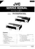 JVC RK-100 RK-100L STEREO RECEIVER SERVICE MANUAL INC PCBS SCHEM DIAGS AND PARTS LIST 30 PAGES ENG