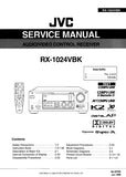 JVC RX-1024VBK AV CONTROL RECEIVER SERVICE MANUAL INC BLK DIAGS PCBS SCHEM DIAGS AND PARTS LIST 128 PAGES ENG