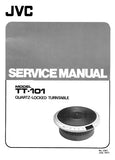 JVC TT-101 QUARTZ LOCKED TURNTABLE SERVICE MANUAL INC PCBS SCHEM DIAGS AND PARTS LIST 55 PAGES ENG