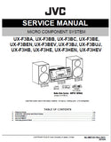 JVC UX-F3 SERIES MICRO COMPONENT SYSTEM SERVICE MANUAL INC BLK DIAG PCBS SCHEM DIAGS AND PARTS LIST 58 PAGES ENG