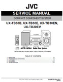 JVC UX-TB30 SERIES COMPACT COMPONENT SYSTEM SERVICE MANUAL INC BLK DIAG PCBS SCHEM DIAGS AND PARTS LIST 46 PAGES ENG