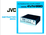 JVC 4VN-990 INTEGRATED AMP INSTRUCTION BOOK INC CONN DIAG BLK DIAGS AND TRSHOOT GUIDE 15 PAGES ENG