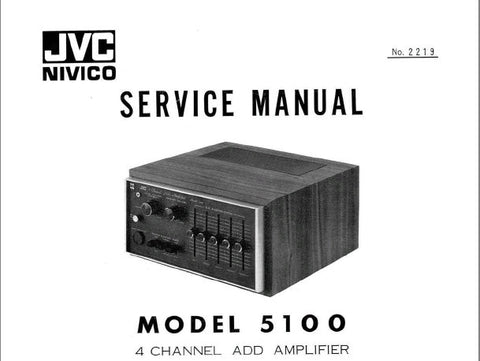 JVC 5100 4 CHANNEL ADD AMP SERVICE MANUAL INC SCHEM DIAG PCBS AND PARTS LIST 15 PAGES ENG
