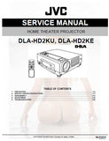 JVC DLA-HD2KA DLA-HD2KE HOME THEATER PROJECTOR SERVICE MANUAL INC BLK DIAG PCBS SCHEM DIAGS AND PARTS LIST 129 PAGES ENG
