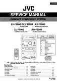 JVC FX-F3000 FX-F3000R FM AM TUNER AX-F3000 INTEGRATED AMPLIFIER TD-F3000 DOUBLE CASSETTE DECK XL-F3000 CD PLAYER COMPACT COMPONENT SYSTEM SERVICE MANUAL INC BLK DIAG PCBS SCHEM DIAGS AND PARTS LIST 198 PAGES ENG