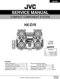 JVC HX-Z1R COMPACT COMPONENT SYSTEM SERVICE MANUAL INC BLK DIAG PCBS SCHEM DIAGS AND PARTS LIST 85 PAGES ENG