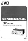 JVC JA-S11G STEREO INTEGRATED AMPLIFIER SERVICE MANUAL INC PCBS SCHEM DIAGS AND PARTS LIST 18 PAGES ENG