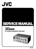 JVC JA-S22 DC STEREO INTEGRATED AMPLIFIER SERVICE MANUAL INC PCBS SCHEM DIAG AND PARTS LIST 26 PAGES ENG