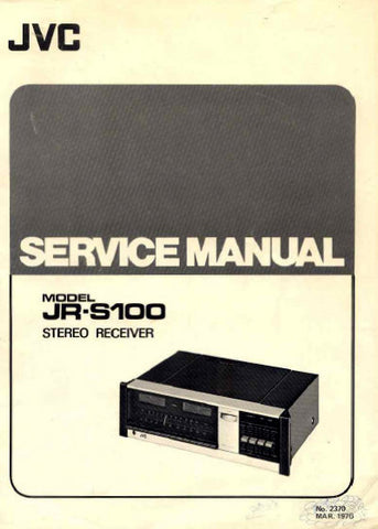 JVC JR-S100 STEREO RECEIVER SERVICE MANUAL INC PCBS SCHEM DIAG AND PARTS LIST 27 PAGES ENG