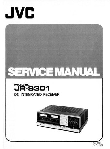 JVC JR-S301 DC INTEGRATED RECEIVER SERVICE MANUAL INC BLK DIAG PCBS SCHEM DIAG AND PARTS LIST 36 PAGES ENG