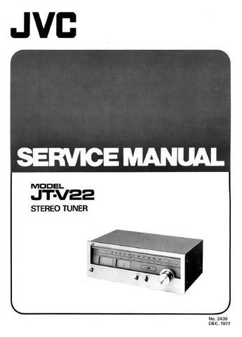 JVC JT-V22 STEREO TUNER SERVICE MANUAL INC PCBS SCHEM DIAG AND PARTS LIST 22 PAGES ENG