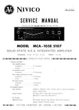 JVC MCA-105E MCA-5107 SOLID STATE SEA INTEGRATED AMPLIFIER SERVICE MANUAL INC PCBS SCHEM DIAG  AND PARTS LIST 29 PAGES ENG