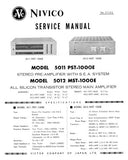 JVC MST-1000E MODEL 5012 ALL SILICON TRANSISTOR STEREO MAIN AMPLIFIER PST-1000E MODEL 5011 STEREO PREAMPLIFIER WITH SEA SYSTEM SERVICE MANUAL INC PARTS LIST 14 PAGES ENG