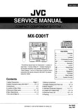 JVC MX-D301T COMPACT COMPONENT SYSTEM SERVICE MANUAL INC BLK DIAG PCBS SCHEM DIAGS AND PARTS LIST 94 PAGES ENG