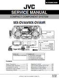 JVC MX-DVA9 MX-DVA9R COMPACT COMPONENT SYSTEM SERVICE MANUAL INC BLK DIAG PCBS SCHEM DIAGS AND PARTS LIST 168 PAGES ENG