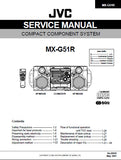 JVC MX-G51R COMPACT COMPONENT SYSTEM SERVICE MANUAL INC BLK DIAG PCBS SCHEM DIAGS AND PARTS LIST 80 PAGES ENG