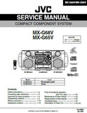 JVC MX-G65V MX-G68V COMPACT COMPONENT SYSTEM SERVICE MANUAL INC BLK DIAG PCBS SCHEM DIAGS AND PARTS LIST 89 PAGES ENG