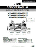 JVC MX-G75V MX-G78V MX-GT95V MX-GT98V MX-GT85V MX-GT88V COMPACT COMPONENT SYSTEM SERVICE MANUAL INC BLK DIAG PCBS SCHEM DIAGS AND PARTS LIST 154 PAGES ENG