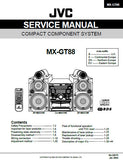 JVC MX-GT88 COMPACT COMPONENT SYSTEM SERVICE MANUAL INC BLK DIAG PCBS SCHEM DIAGS AND PARTS LIST 85 PAGES ENG