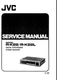 JVC R-K22 R-K22L DIGITAL SYNTHESIZER STEREO RECEIVER SERVICE MANUAL INC BLK DIAG CONN DIAG SCHEM DIAGS PCB'S AND PARTS LIST 30 PAGES ENG