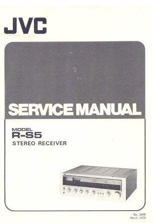 JVC R-S5 STEREO RECEIVER SERVICE MANUAL INC SCHEM DIAGS PCB'S AND PARTS LIST 18 PAGES ENG