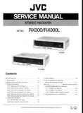 JVC R-X300 R-X300L STEREO RECEIVER SERVICE MANUAL INC BLK DIAG SCHEM DIAGS PCB'S AND PARTS LIST 34 PAGES ENG