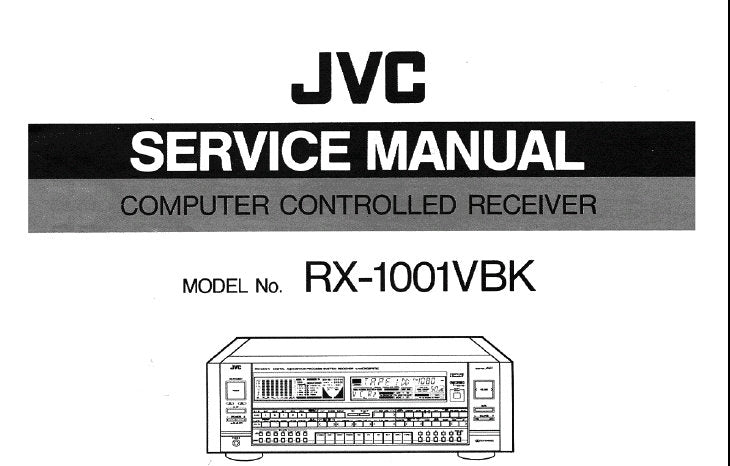 JVC RX-1001VBK COMPUTER CONTROLLED STEREO RECEIVER SERVICE MANUAL 58 PAGES ENG