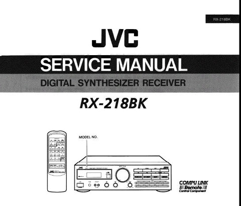 JVC RX-218BK DIGITAL SYNTHESIZER STEREO RECEIVER SERVICE MANUAL INC BLK DIAG SCHEM DIAGS PCB'S AND PARTS LIST PLUS INSTR 72 PAGES ENG