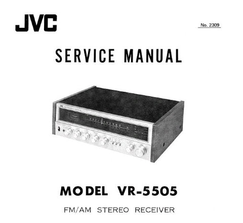 JVC VR-5505 FM AM STEREO RECEIVER SERVICE MANUAL INC SCHEM DIAG PCB'S AND PARTS LIST 23 PAGES ENG