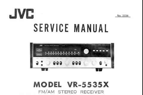 JVC VR-5535X FM AM STEREO RECEIVER  INC SCHEM DIAG PCB'S AND PARTS LIST 22 PAGES ENG