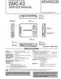 KENWOOD DMC-K3 PORTABLE MD PLAYER SERVICE MANUAL INC PCBS SCHEM DIAG AND PARTS LIST 17 PAGES ENG