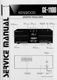 KENWOOD GE-1100 GRAPHIC EQUALIZER SERVICE MANUAL INC BLK DIAG PCBS SCHEM DIAG AND PARTS LIST 16 PAGES ENG