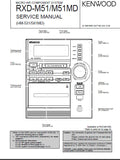 KENWOOD HM-531 HM-581MD RXD-M51 RXD-M51MD MICRO HIFI COMPONENT SYSTEM SERVICE MANUAL INC BLK DIAG PCBS SCHEM DIAGS AND PARTS LIST 46 PAGES ENG