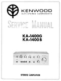 KENWOOD KA-1400G KA-1400B STEREO AMPLIFIER SERVICE MANUAL INC PCBS SCHEM DIAG AND PARTS LIST 15 PAGES ENG