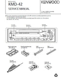 KENWOOD KMD-42 MD RECEIVER SERVICE MANUAL INC BLK DIAG PCBS SCHEM DIAG AND PARTS LIST 17 PAGES ENG