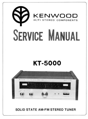KENWOOD KT-5000 SOLID STATE AM FM STEREO TUNER SERVICE MANUAL INC PCBS SCHEM DIAGS AND PARTS LIST 24 PAGES ENG