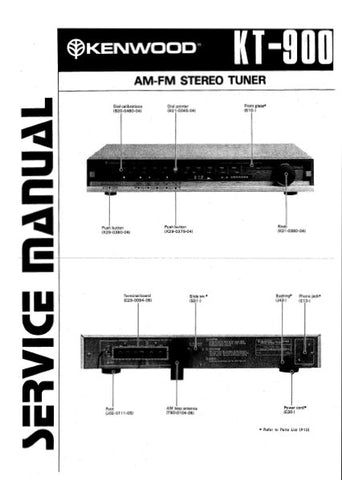 KENWOOD KT-900 AM FM STEREO TUNER SERVICE MANUAL INC BLK DIAG PCBS SCHEM DIAG AND PARTS LIST 14 PAGES ENG