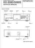 KENWOOD KX-3080 KX-5080S STEREO CASSETTE DECK SERVICE MANUAL INC BLK DIAG PCBS SCHEM DIAG AND PARTS LIST 28 PAGES ENG