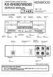 KENWOOD KX-W4080 KX-W6080 STEREO DOUBLE CASSETTE DECK SERVICE MANUAL INC PCBS SCHEM DIAGS AND PARTS LIST 21 PAGES ENG