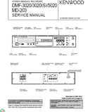 KENWOOD MD-203 DMF-3020 DMF-3020(S) DMF-5020 STEREO MINIDISC RECORDER SERVICE MANUAL INC BLK DIAG PCBS SCHEM DIAG AND PARTS LIST 25 PAGES ENG
