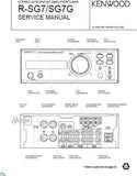 KENWOOD R-SG7 R-SG7G STEREO INTEGRATED AMPLIFIER TUNER SERVICE MANUAL INC PCBS SCHEM DIAG AND PARTS LIST 25 PAGES ENG