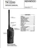 KENWOOD TK-2200 VHF FM TRANSCEIVER SERVICE MANUAL INC BLK DIAG PCBS SCHEM DIAGS AND PARTS LIST 43 PAGES ENG