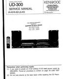 KENWOOD UD-300 STEREO AUDIO SYSTEM SERVICE MANUAL INC BLK DIAG PCBS SCHEM DIAG AND PARTS LIST 134 PAGES ENG