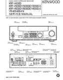 KENWOOD VR-405 VR-406 VR-414 KRF-V4530D KRF-V5030D KRF-V5030DE KRF-V5030D-S KRF-V6030D KRF-V6030DE KRF-V6030D-S AV SURROUND RECEIVER SERVICE MANUAL INC BLK DIAG PCBS SCHEM DIAGS AND PARTS LIST 37 PAGES ENG