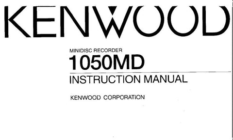 KENWOOD 1050MD STEREO MINIDISC RECORDER INSTRUCTION MANUAL INC CONN DIAGS AND TRSHOOT GUIDE 54 PAGES ENG