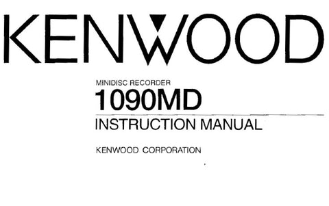 KENWOOD 1090MD MINIDISC RECORDER INSTRUCTION MANUAL INC CONN DIAG AND TRSHOOT GUIDE 56 PAGES ENG