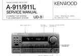KENWOOD A-911 A-911L FM AM STEREO RECEIVER SERVICE MANUAL INC CONN DIAG BLK DIAG WIRING DIAG PCB'S SCHEM DIAGS AND PARTS LIST 28 PAGES ENG