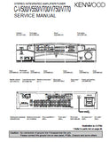 KENWOOD C-V500 C-V550 C-V700 C-V770 STEREO INTEGRATED AMPLIFIER TUNER SERVICE MANUAL INC PCBS SCHEM DIAGS AND PARTS LIST 42 PAGES ENG