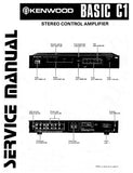 KENWOOD C1 BASIC STEREO CONTROL AMPLIFIER SERVICE MANUALINC PCBS SCHEM DIAG AND PARTS LIST 7 PAGES ENG